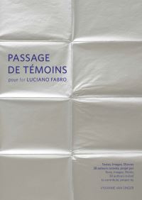Book Cover for Passage De Témoins Pour Luciano Fabro by Luciano Fabro