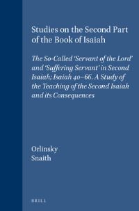 Book Cover for Studies on the Second Part of the Book of Isaiah by Harry M Orlinsky, Norman H Snaith