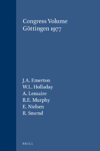 Book Cover for Congress Volume Göttingen 1977 by John Emerton