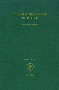 Book Cover for The Old Testament in Syriac According to the Peshi?ta Version, Part III Fasc. 1. Isaiah by Sebastian Brock