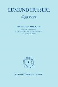 Book Cover for 1859-1959. Recueil Commémoratif Publié Á L'occasion Du Centenaire De La Naissance Du Philosophe by Edmund Husserl