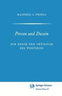 Book Cover for Person Und Dasein by Manfred S Frings