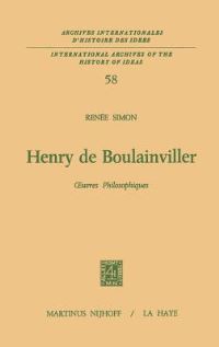 Book Cover for Henry De Boulainviller Tome I by Renée Simon