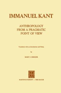 Book Cover for Anthropology from a Pragmatic Point of View by Immanuel Kant