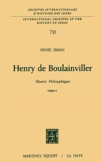 Book Cover for Henry De Boulainviller Tome II by Renée Simon