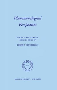 Book Cover for Phenomenological Perspectives by PJ Bossert
