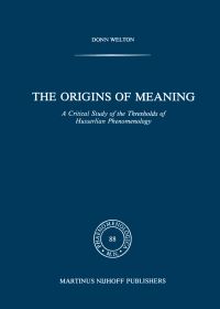 Book Cover for The Origins of Meaning by Donn Welton