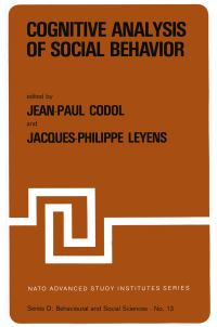 Book Cover for Cognitive Analysis of Social Behavior by Cognitive Analysis of SocioPsychological Processes Conference, JeanPaul Codol, JacquesPhilippe Leyens