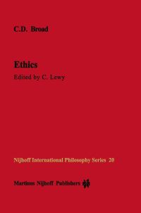 Book Cover for Ethics by C D Broad, Casimir Lewy