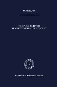 Book Cover for The Possibility of Transcendental Philosophy by JN Mohanty