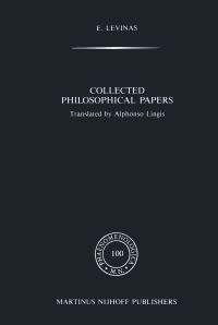 Book Cover for Collected Philosophical Papers by Emmanuel Lévinas