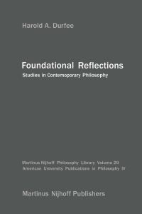 Book Cover for Foundational Reflections by Harold A Durfee