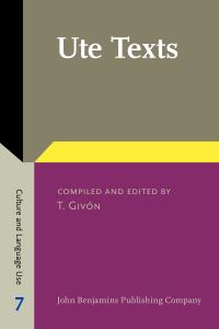 Book Cover for Ute Texts by T Givón