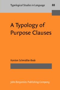 Book Cover for A Typology of Purpose Clauses by Karsten SchmidtkeBode