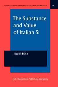 Book Cover for The Substance and Value of Italian 'Si' by Joseph Davis