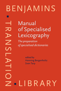Book Cover for Manual of Specialised Lexicography by Henning Bergenholtz, Sven Tarp