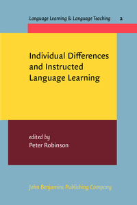 Book Cover for Individual Differences and Instructed Language Learning by Peter Robinson