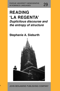 Book Cover for Reading 'La Regenta' by Stephanie A Sieburth