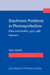 Book Cover for Diachronic Problems in Phonosymbolism by Yakov Malkiel