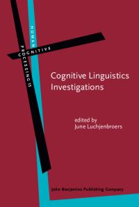Book Cover for Cognitive Linguistics Investigations by Australian Linguistics Institute, June Luchjenbroers