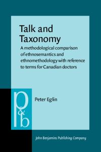 Book Cover for Talk and Taxonomy by Peter Eglin