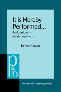 Book Cover for It Is Hereby Performed... by Dennis Kurzon