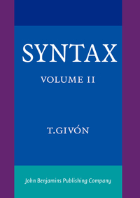 Book Cover for Syntax by T Givón