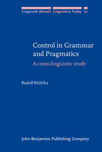 Book Cover for Control in Grammar and Pragmatics by Rudolf Rx016Fx017Eix010Dka