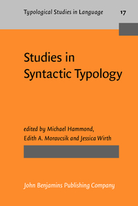 Book Cover for Studies in Syntactic Typology by Michael Hammond, Edith A Moravcsik, Jessica Wirth