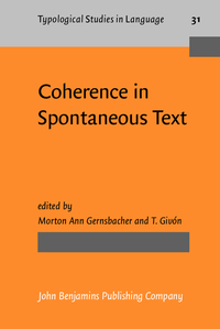 Book Cover for Coherence in Spontaneous Text by Morton Ann Gernsbacher, T Givón