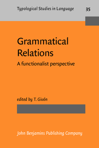 Book Cover for Grammatical Relations by T Givón