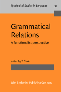 Book Cover for Grammatical Relations by T Givón
