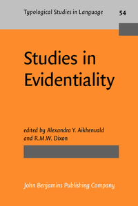 Book Cover for Studies in Evidentiality by Alexandra Y Aikhenvald, RMW Dixon