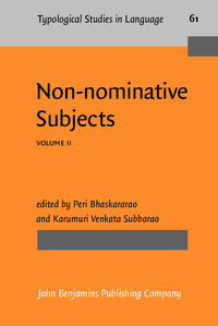 Book Cover for Non-Nominative Subjects by Peri Bhaskararao, Karumuri Venkata Subbarao