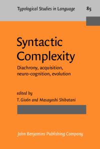 Book Cover for Syntactic Complexity by Talmy Givón, Masayoshi Shibatani