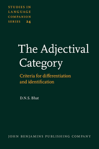 Book Cover for The Adjectival Category by DNS Bhat