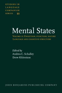 Book Cover for Mental States by Andrea C Schalley, Drew Khlentzos