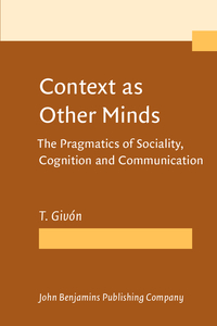Book Cover for Context as Other Minds by T Givón
