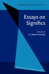 Book Cover for Essays on Significs by H Walter Schmitz
