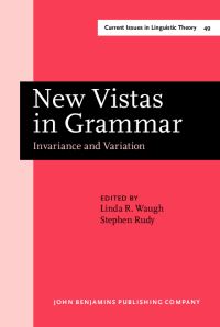 Book Cover for New Vistas in Grammar by Linda R Waugh, Stephen Rudy