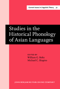 Book Cover for Studies in the Historical Phonology of Asian Languages by William G Boltz, Michael C Shapiro