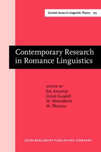 Book Cover for Contemporary Research in Romance Linguistics by Jon Amastae, Grant Goodall, M Montalbetti, M Phinney
