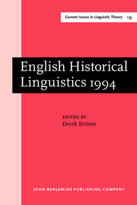 Book Cover for English Historical Linguistics 1994 by Derek Britton