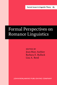 Book Cover for Formal Perspectives on Romance Linguistics by JeanMarc Authier, Barbara E Bullock, Lisa A Reed