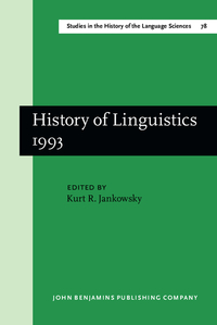 Book Cover for History of Linguistics 1993 by Kurt R Jankowsky