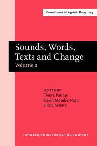 Book Cover for Sounds, Words, Texts and Change by Teresa Fanego, Belén MéndezNaya, Elena Seoane