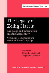 Book Cover for The Legacy of Zellig Harris by Bruce E Nevin, Stephen B Johnson