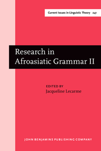 Book Cover for Research in Afroasiatic Grammar II by Jacqueline Lecarme