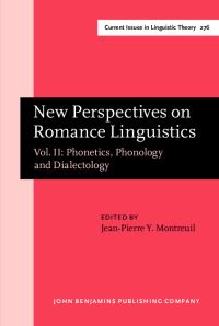 Book Cover for New Perspectives on Romance Linguistics by JeanPierre Y Montreuil