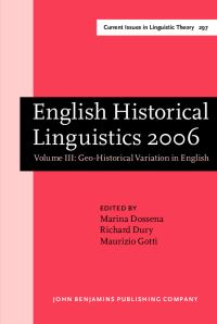 Book Cover for English Historical Linguistics 2006 by Marina Dossena, Richard Dury, Maurizio Gotti